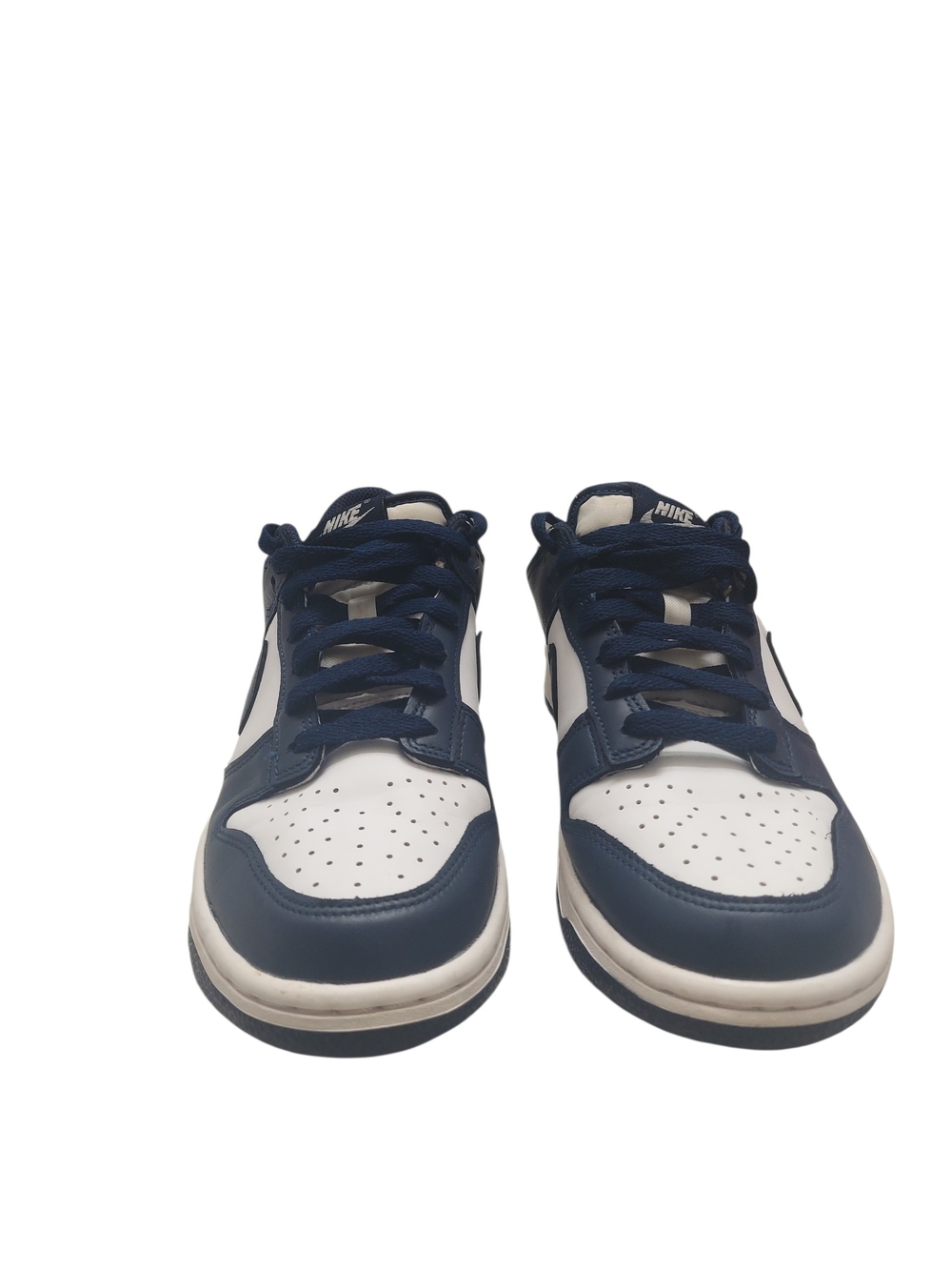 Nike Dunk Low White Midnight Navy Sneakers Size 7Y Men’s 7 Women’s 8.5